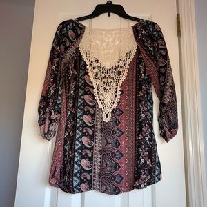 Lace, Patterned shirt